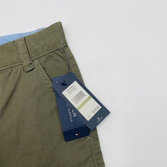 Tommy Hilfiger Youth Boys Size 14 Stretch Khaki Short Dusty Olive Green $39 1251 - Picture 2 of 6